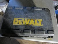 Closed black DeWalt-branded carrying case