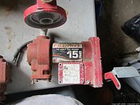Single Fill-Rite pump showing label and mounting plate
