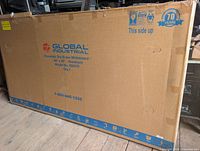 Front of sealed shipping box showing brand, product type, size, model, and quantity