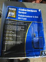 Front of boxed Power Pest 4 Gallon Backpack Sprayer