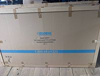 Front of sealed carton showing Global Industrial branding, model 236PQS, size 72" x 40"
