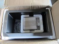 Sink inside original box with foam protection and accessory box