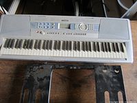Top view of Yamaha keyboard showing full keybed and control panel