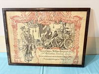 Full view of framed WWI discharge certificate