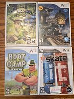 Front covers of all four Wii game cases