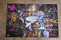 Full view of unfolded poster with all artwork and characters visible