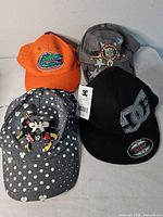 All four caps front view