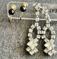Both earring pairs on display card