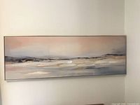 Full view of horizontal artwork mounted on wall