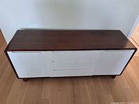 Full front and top view of buffet showing overall design and condition