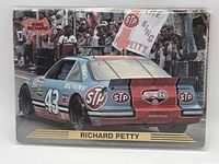 Front view of Richard Petty trading card showing car image and text