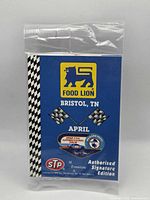 Front of sealed Richard Petty promotional card showing logos and graphics