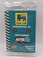 Front view of sealed pack showing Food Lion logo, Darlington SC September, Fan Appreciation Tour emblem