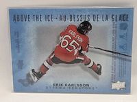 Front view of Erik Karlsson Above The Ice card in sleeve