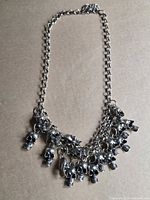 Full view of skull charm necklace