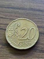 Reverse side showing 20 denomination and map design