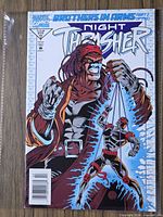 Front cover of Night Thrasher #7 comic in protective bag