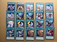 Full layout of 20 spell cards