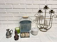 Group shot showing all seven item types together