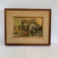 Front view of framed print showing artwork, mat and frame