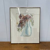 Framed watercolor still life front view
