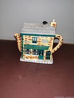 Full view of ceramic Rovers Return Inn teapot