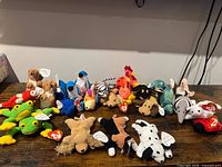All 24 Ty Teenie Beanie Babies arranged on tabletop