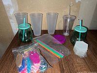 All items arranged on table