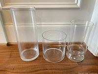 All three glass pieces side by side