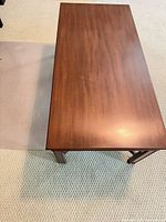 Top view of entire rectangular console table