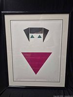 Full view of framed print with mat and frame