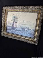 Full view of framed print showing artwork and ornate frame