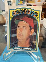Front view of 1972 Topps #510 Ted Williams card