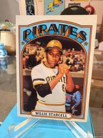 Front of Willie Stargell Topps #447 card on stand