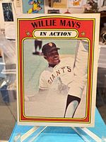 Front of Willie Mays In Action baseball card