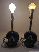 Front view of both lamps lit and unlit