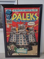Full view of framed Doctor Who Daleks poster