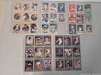 Overview of all nine-pocket pages displaying the full assortment of Nolan Ryan cards