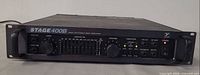 Front view showing model name, EQ sliders, gain and volume knobs