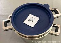 Pot with silicone lid in place