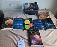 Overview of all books on table