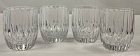Front view of the four Mikasa Park Lane crystal glasses