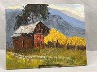 Front view of entire painting on stand