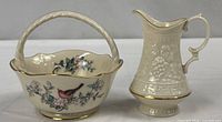 Both Lenox pieces side by side showing designs