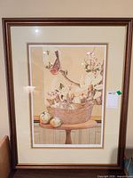 Full view of framed print within mat and frame