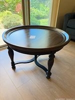 Full view of coffee table in room