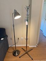 Floor lamp and coat rack full view
