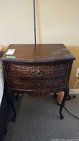 Full view of nightstand showing overall design and condition