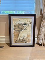 Front view of framed print showing artwork, frame, and mat