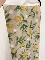 Full view of runner showing lemon and foliage design